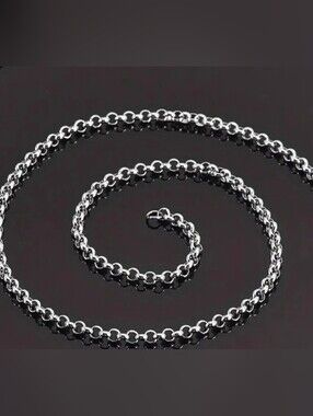 2-4mm Silver Stainless Steel Round Rolo Chains - 18-26 Inch